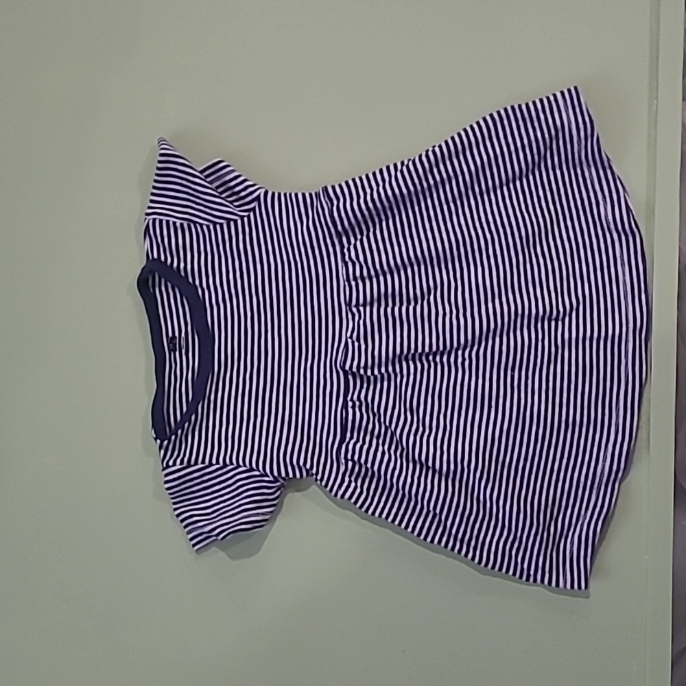 HM 12 month baby girl blue and white striped summer dress